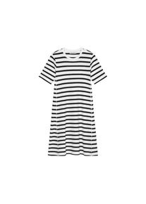 Marc O'Polo Marc O'Polo , Maxikleid Seitennahttaschen Gestreiftes Waffle-Jersey-Kleid , weiss , Maxikleid aus weichem Jersey für optimalen Tragekomfort