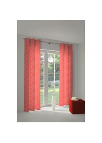 Adam, Vorhang &raquo;Argentinian Criolla Light&laquo; &Ouml;sen 1 Stk. tlg. aus 100% Bio-Baumwolle, rot, Jacquard, Baumwolle (Bio-Baumwolle)