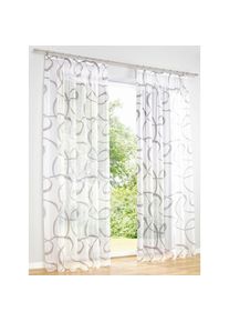 HEINE HOME, HEINE HOME Gardine Multifunktionsband 2 Stk. tlg., wei&szlig;, taupe, Polyester, Universalzugband