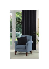 WIRTH, Vorhang &raquo;Java&laquo; Kr&auml;uselband 1 Stk. tlg. dark blue denim, dunkelblau, Jacquard, Baumwolle, Elasthan