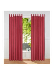 Vorhang »Raja« Schlaufen 2 Stk. tlg. 2er-Set, Bestseller, einfarbig, modern, pflegeleichte Mikrofaser , rot , my home , Obermaterial: 100% Polyester