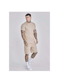 SikSilk , Damen , Loungeanzug »Set T-Shirt and Shorts Set« , beige , Set