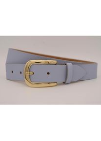 AnnaMatoni , Ledergürtel mit goldener Schliesse , blau