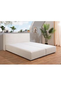 Boxspringbett »Åby« In Cord Bezug, wahlweise mit und ohne Matrazte erhältlich , beige , Andas