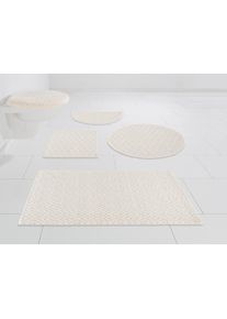 my home Badematte »Numan, Badvorleger, Badezimmer Teppich« Höhe 10 mm fussbodenheizungsgeeignet strapazierfähig Rauten-Muster, Badteppich, auch als 3...