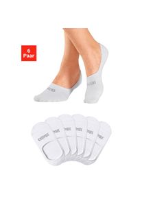 Chiemsee , Damen , F&uuml;sslinge Packung, 6 Paar tlg. mit eingestricktem Markennamen , weiss , Druckfreie weiche Zehennaht