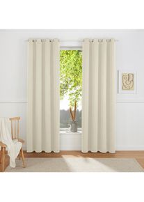 Gardine »SOLA« Ösen 1 Stk. tlg. Schal einfarbig, Verdunkelung, 1er oder 2er Set Gardinen , beige , my home , Obermaterial: 100% Polyester