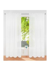 Gardine »Dolly« Stangendurchzug 1 Stk. tlg. transparent, Stangendurchzug, gewebt, gemustert, verschiedene Grössen , weiss , my home , Obermaterial:...