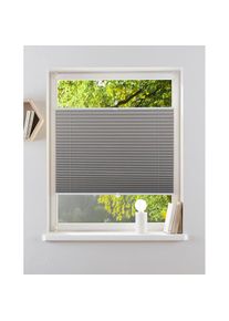 Plissee »LAHOLM« Lichtschutz ohne Bohren verspannt Fixmass, Bestseller mit über 3000 4,5-Sterne-Bewertungen, Klemmträger , grau , my home ,...