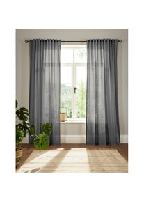 Andas, Andas Vorhang &raquo;Elby 2&laquo; Multifunktionsband 1 Stk. tlg. basic, transparent, monochrom, bis 295 cm L&auml;nge, anthrazit, Jacquard, Baumwolle, 