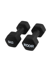 KOOR , Kurzhantel »5 kg schwarz« 10 kg , schwarz