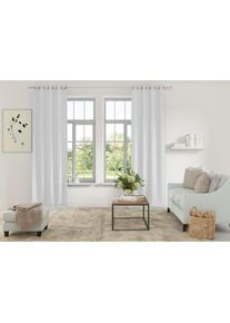 Vorhang »Parry« Ösen 2 Stk. tlg. 2-er Set, blickdicht, monochrom, basic , beige , my home , Obermaterial: 100% Polyester