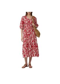 s.Oliver , Damen , Sommerkleid Ohne Taschen mit All-Over Print und V-Ausschnitt , Midi-Kleid von s.Oliver Red Label