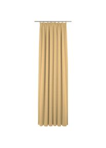Adam, Vorhang &raquo;Graphic Ventus Light&laquo; Kr&auml;uselband 1 Stk. tlg. aus 100% Bio-Baumwolle, dunkelgelb, Jacquard, Baumwolle (Bio-Baumwolle)