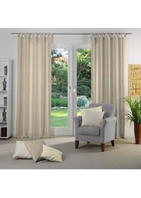 WIRTH, Vorhang &raquo;LANGWASSER&laquo; Schlaufen 1 Stk. tlg., taupe, Jacquard, Polyacryl, Polyester