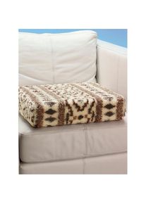 Jelmoli Hocker, braun, gemustert