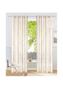 my home, my home Gardine &raquo;Anna&laquo; &Ouml;sen 1 Stk. tlg. Bestseller, &Auml;ste-Motiv, Viskose, Polyester, sand, Ausbrenner, Polyester, Viskose