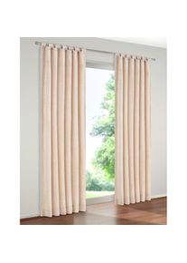 WIRTH, Vorhang &raquo;Troms&ouml;&laquo; Schlaufen 1 Stk. tlg., natur, Chenille, Polyacryl