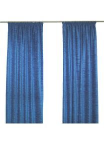 WIRTH, Vorhang &raquo;B-Holmsund&laquo; Kr&auml;uselband 1 Stk. tlg., royalblau, Chenille, Polyacryl