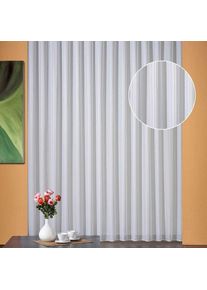 Weckbrodt-Gardinen Weckbrodt, Gardine &raquo;Breslau&laquo; Kr&auml;uselband 1 Stk. tlg. Websabl&egrave;, halbtransparent, Effektf&auml;den, Beschwerungsband, Store, cremewei&szlig;, Sabl&eacute;, Polyester