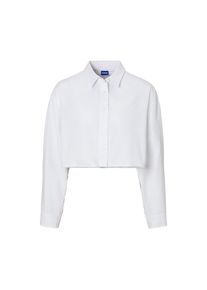 HUGO Blue , Klassische Bluse »Erisa_B« Oxford Qualität, tonale Logostickerei, Cropped, Style Fashion , weiss , Bluse von HUGO Blue Womenswear