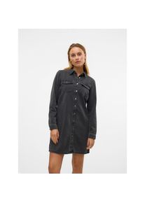 V&eacute;ro Moda Vero Moda, Unisex, Jeanskleid &raquo;VMJENNIE LS SHORT DENIM DRESS GA NOOS&laquo; Brusttaschen, schwarz denim, XS, N-Gr, Kurzes Denim-Kleid von Vero Moda