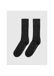 Tommy Hilfiger , Socken »TH MEN SOCK 2P DOT« 2 Paar, 2 Paar tlg. mit klassischer Markenprägung , schwarz , Verstärkter Fersen- und Zehenbereich für...