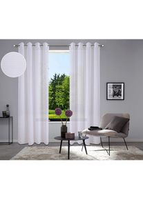 Home Affaire, Home Affaire Gardine &raquo;Authal&laquo; &Ouml;sen 1 Stk. tlg. Jacquardgardine mit Chenillefaden, wei&szlig;, Polyester