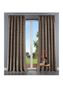 WIRTH, Vorhang &raquo;Trondheim 328 g/m&sup2;&laquo; Schlaufen 1 Stk. tlg., taupe, Chenille, Polyacryl