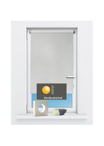 Seitenzugrollo »Seitenzugrollo 'Luna', verdunkelnd, Klemmfix, ohne Bohren, Fixmass« verdunkelnd ohne Bohren Sichtschutz, Sonnenschutz , weiss ,...