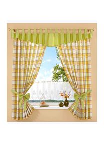 Stickereien Plauen, Scheibengardine &raquo;Dolche 1420&laquo; Stangendurchzug 1 Stk. tlg., wei&szlig;, Voile, Polyester