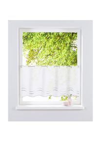 Scheibengardine »Betty« Stangendurchzug 1 Stk. tlg. Transparent, Polyester, Wellen, Stickerei , grau , my home , Obermaterial: 100% Polyester