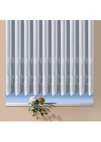 Weckbrodt-Gardinen Weckbrodt, Gardine &raquo;Potsdam&laquo; Kr&auml;uselband 1 Stk. tlg. echte Stickerei, Voile, halbtransparent, Bord&uuml;re, Kante, Store, wei&szlig;, Voile, Polyester