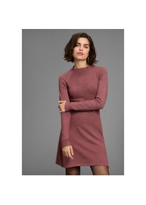 Laura Scott, Unisex, Strickkleid Ohne Taschen mit edlem Ajourmuster und s&uuml;ssem Stehkragen - NEUE KOLLEKTION, dunkelrosa, melange, 44, N-Gr, 