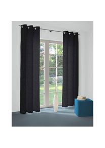 WIRTH, Vorhang &raquo;Java&laquo; &Ouml;sen 1 Stk. tlg. dark blue denim, dunkelblau, Jacquard, Baumwolle, Elasthan