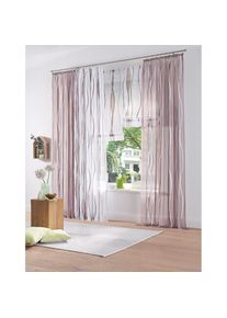 my home, my home Gardine &raquo;Dimona&laquo; Kr&auml;uselband 2 Stk. tlg. 2er-Set, Bestseller, Polyester, Wellen, wei&szlig;, taupe, Voile, Polyester