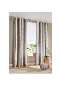 Vorhang »Gosen« Ösen 2 Stk. tlg. Gardine, 2-er Set, Fertiggardine, Längsstreifen , grau , my home , Obermaterial: 100% Polyester