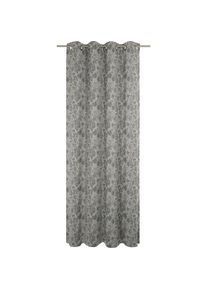 Adam, Vorhang &raquo;Flower Cuv&eacute;e Light&laquo; &Ouml;sen 1 Stk. tlg. aus 100% Bio-Baumwolle, Made in Germany, schwarz, Jacquard, Baumwolle (Bio-Baumwolle)