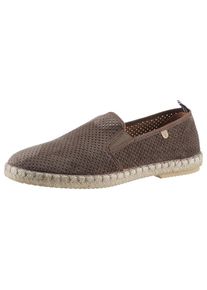 VERBENAS , Damen , Espadrille »Tom Pacific« , Loafer, Slipper, Sommerschuh, Strandschuh mit Stretcheinsätze , grau , Zum Schlupfen