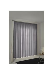 WIRTH, Vorhang &raquo;Natur&laquo; Kr&auml;uselband 1 Stk. tlg. 1-lagig, dunkelgrau, Baumwolle