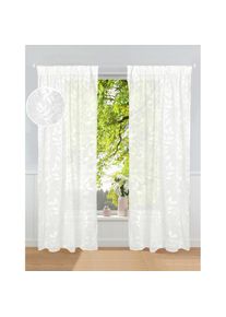 LEONIQUE, Gardine &raquo;In&eacute;s&laquo; Multifunktionsband 1 Stk. tlg., wei&szlig;, neutral, Polyester