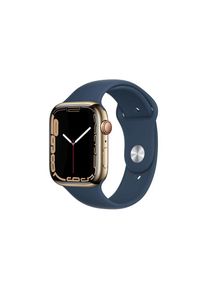 Apple , Smartwatch &raquo;Series 7, GPS + Cellular, 45 mm Edelstahl-Geh&auml;use mit Sportarmband&laquo; ( ) Watch OS , blau