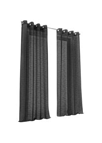 Vorhang »Celtic« Ösen 1 Stk. tlg. Gardine halbtransparent, Leinenoptik, Effektgarn , grau , Kutti , Obermaterial: 100% Polyester