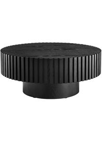 Salesfever , Couchtisch 1 Stk. tlg. mit Massivholz-Lamellen , schwarz , MDF mit Eschenfurnier & Massivholzlamellen