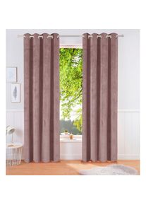 Vorhang &raquo;Samt Ladina&laquo; &Ouml;sen 1 Stk. tlg. blickdichter Vorhang, Samt Vorhang , lila , LeGer Home by Lena Gercke , Obermaterial: 100% Polyester
