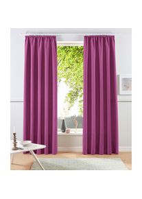 my home Vorhang »Raja, Gardinen mit Kräuselband, Vorhänge Wohnzimmer« Kräuselband 2 Stk. tlg. 2er-Set, Bestseller, einfarbig, modern, pflegeleicht,...