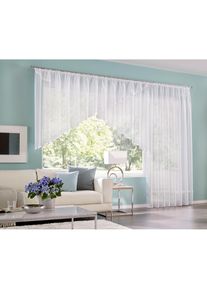 my home, my home Kuvertstore &raquo;Eby&laquo; Kr&auml;uselband 1 Stk. tlg. Gardine, Fertiggardine, transparent, wei&szlig;, Satin, Polyester