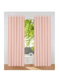 Vorhang »Raja« Schlaufen 2 Stk. tlg. 2er-Set, Bestseller, einfarbig, modern, pflegeleichte Mikrofaser , rosa , my home , Obermaterial: 100% Polyester
