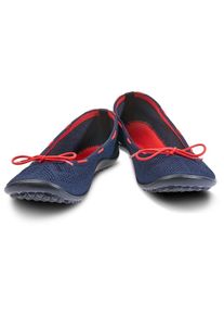 Leguano , Damen , Barfussschuh »STYLE MARITIM« Ballerina, Slipper, Bequemschuh mit modischen Durchzügen , blau , Für Maschinenwäsche geeignet