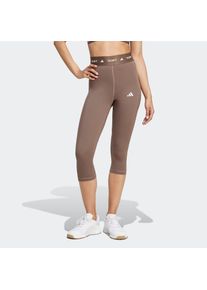 adidas Performance, Unisex, adidas Performance Trainingstights &raquo;TF CAPRI L&laquo;, earth strata, M, N-Gr, Diese Capri Leggings mit Kompressionspassform sind